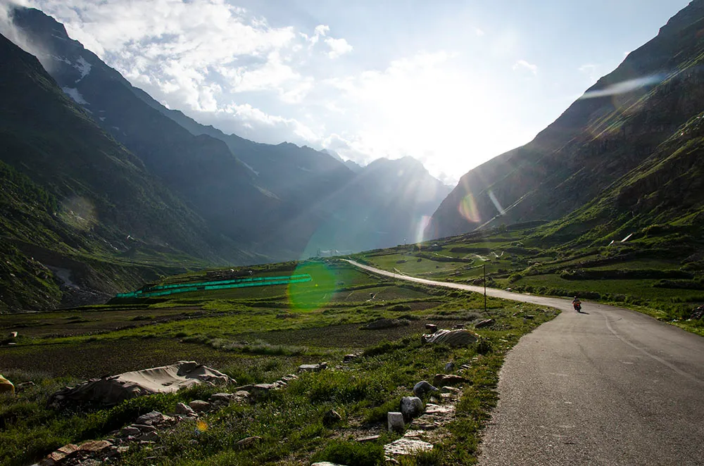 Manali-Leh highway with dramatic mountain backdrop on the 9-night Leh Ladakh trip from Delhi